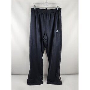 Starter Pants Mens Large Black Vintage Ankle Snap Sweatpants (32x32)
